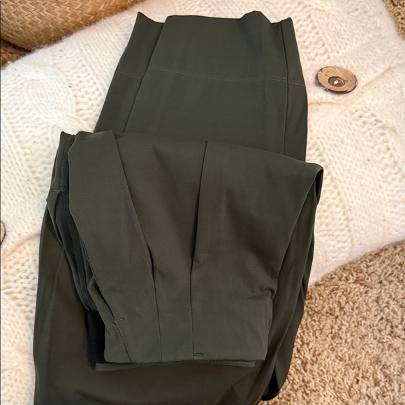 ADAY Moss Green Straight-Leg Pants